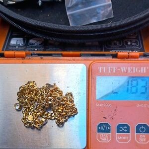 Gold Chain Necklace with Gemstone Accent